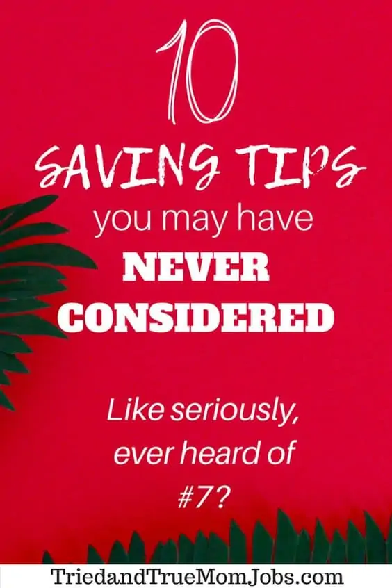Text: 10 savings tips you might not have considered.