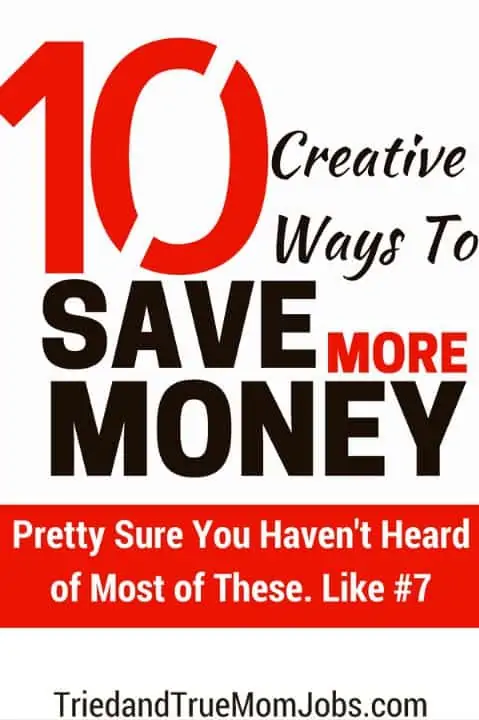 Text: 10 creative ways to save more money