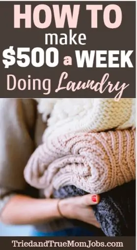 Text: How to make $500 a week doing laundry