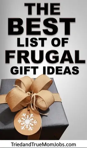 Text: The best frugal gift ideas