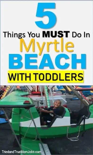Text: 5 things you must do in Myrtle Beach with Toddlers