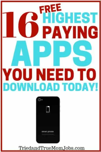 Text: 16 of the highest paying apps you need to download today