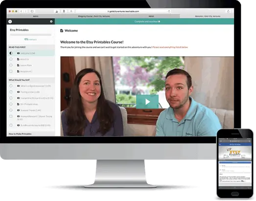 video on an Etsy printables course 