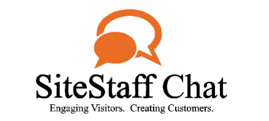 Ad for SiteStaff Chat. Engaging visitors, creating customers