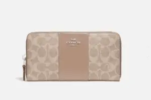 Picture of a brown coach wristlet