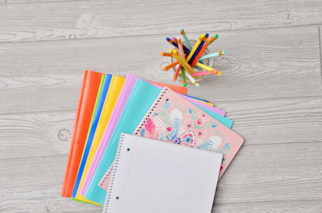 picture of notebooks in different colors