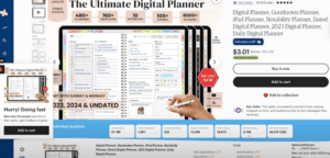 Digital weekly calendar